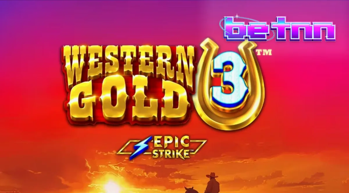 Interface do jogo Western Gold 3 com elementos visuais de faroeste e ferraduras douradas.